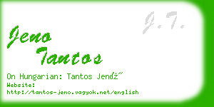 jeno tantos business card